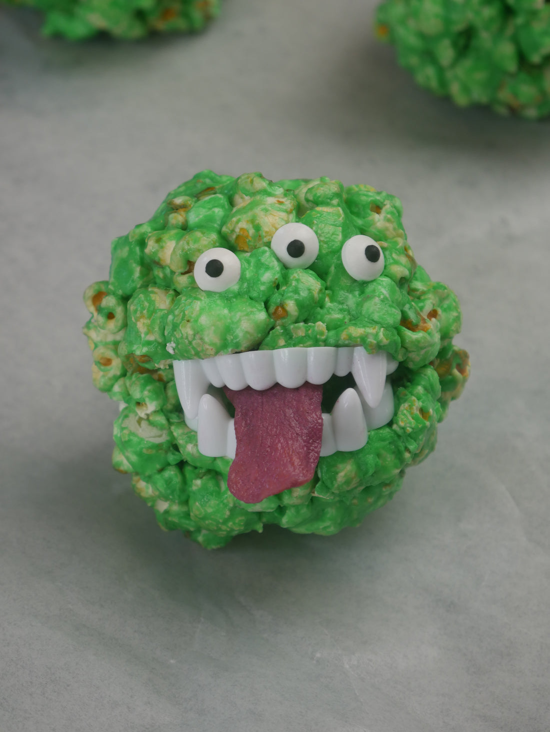 Three-Eyed Monster Popcorn Ball